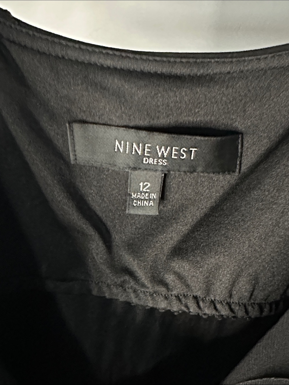 Nine West Sleeveless Scoop Neck Mini Black Dress - Picture 3 of 5
